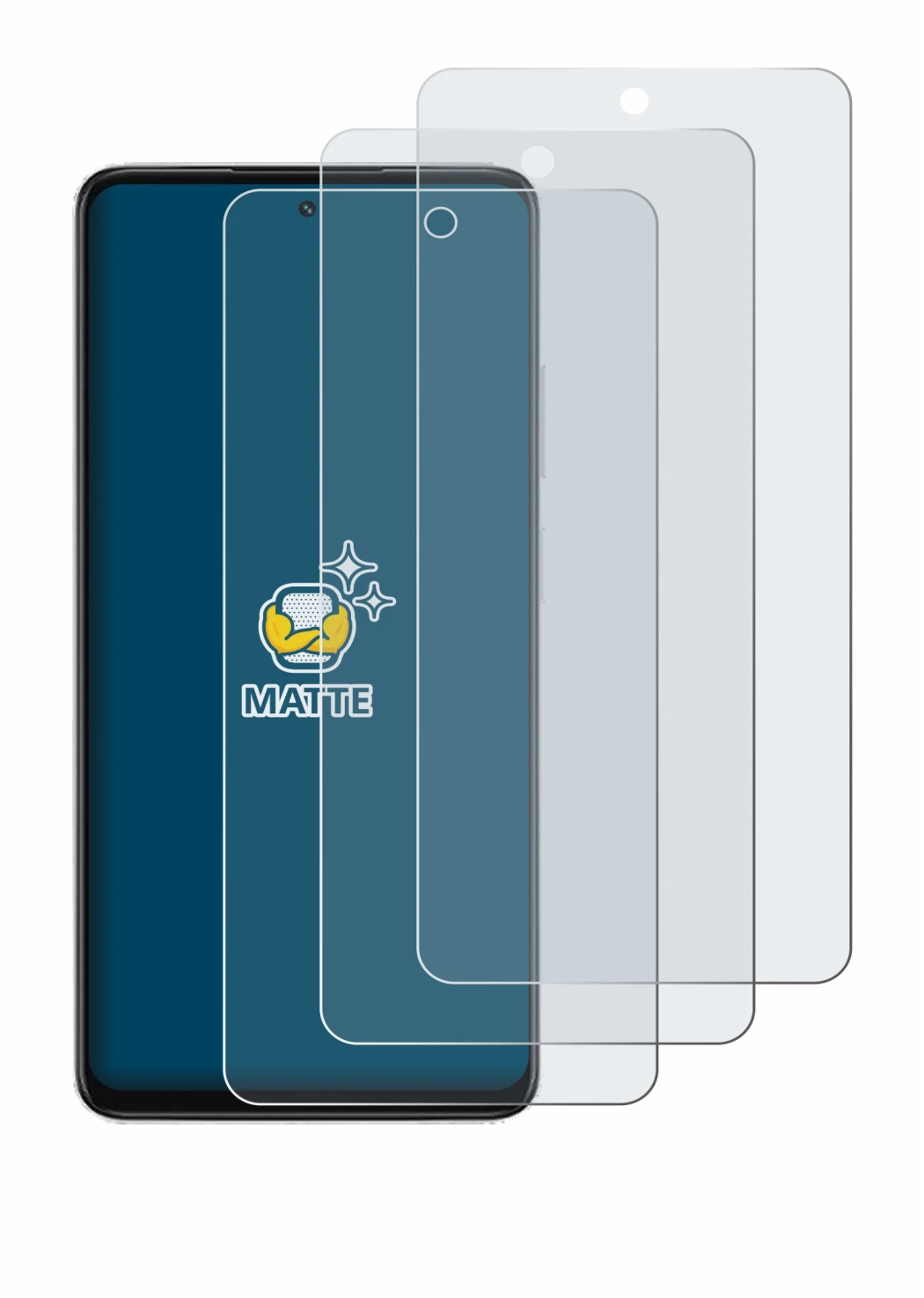 Image of the device Oppo A5x 4G with a wide variety of screen protectors.