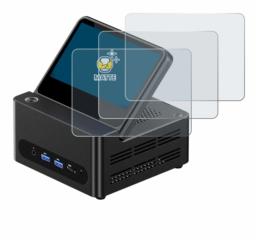 Image of the device AOOSTAR ‎G-FLIP H255 with a wide variety of screen protectors.