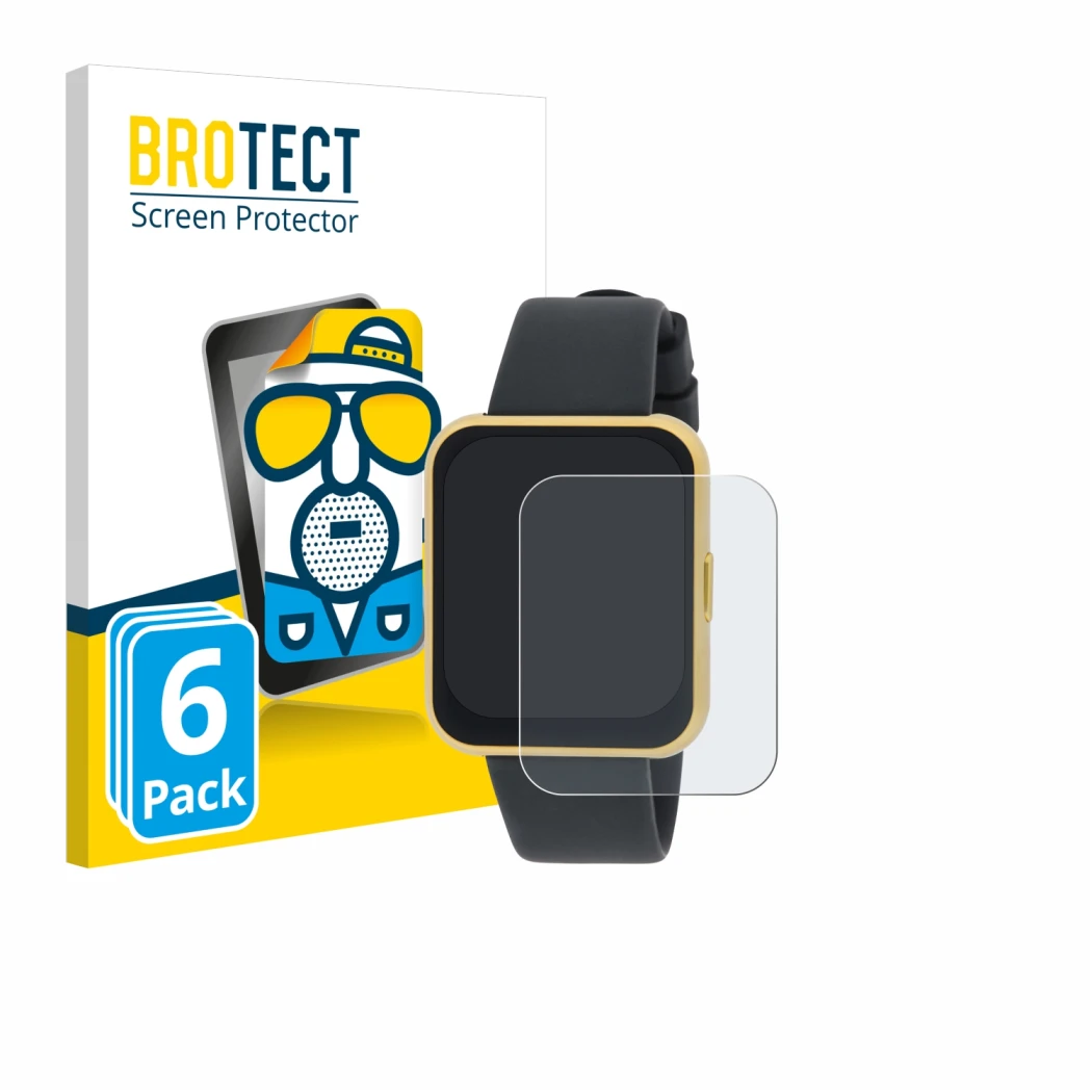 Front side of a product packaging with the brand logo BROTECT. Next to it is the device Liu Jo Mini Slim 2.0 shown with the co