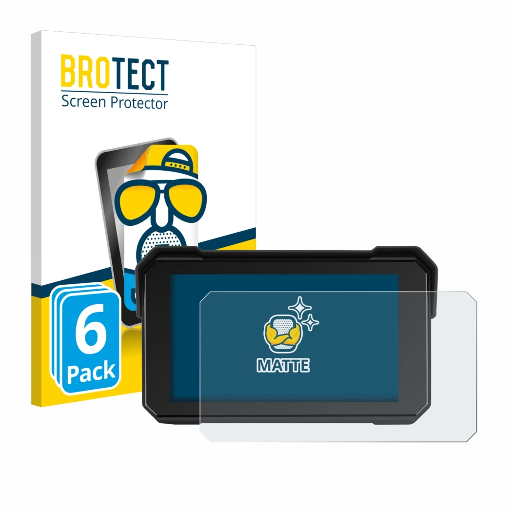 Front side of a product packaging with the brand logo BROTECT. Next to it is the device GOHHDL A4058-AM39DE-GOH 5