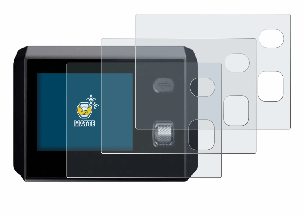 Image of the device SkyRC MC5000 with a wide variety of screen protectors.