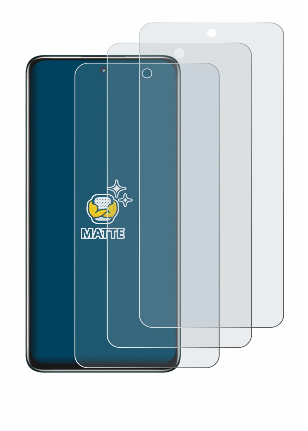 Image of the device Huawei Nova Y73 with a wide variety of screen protectors.