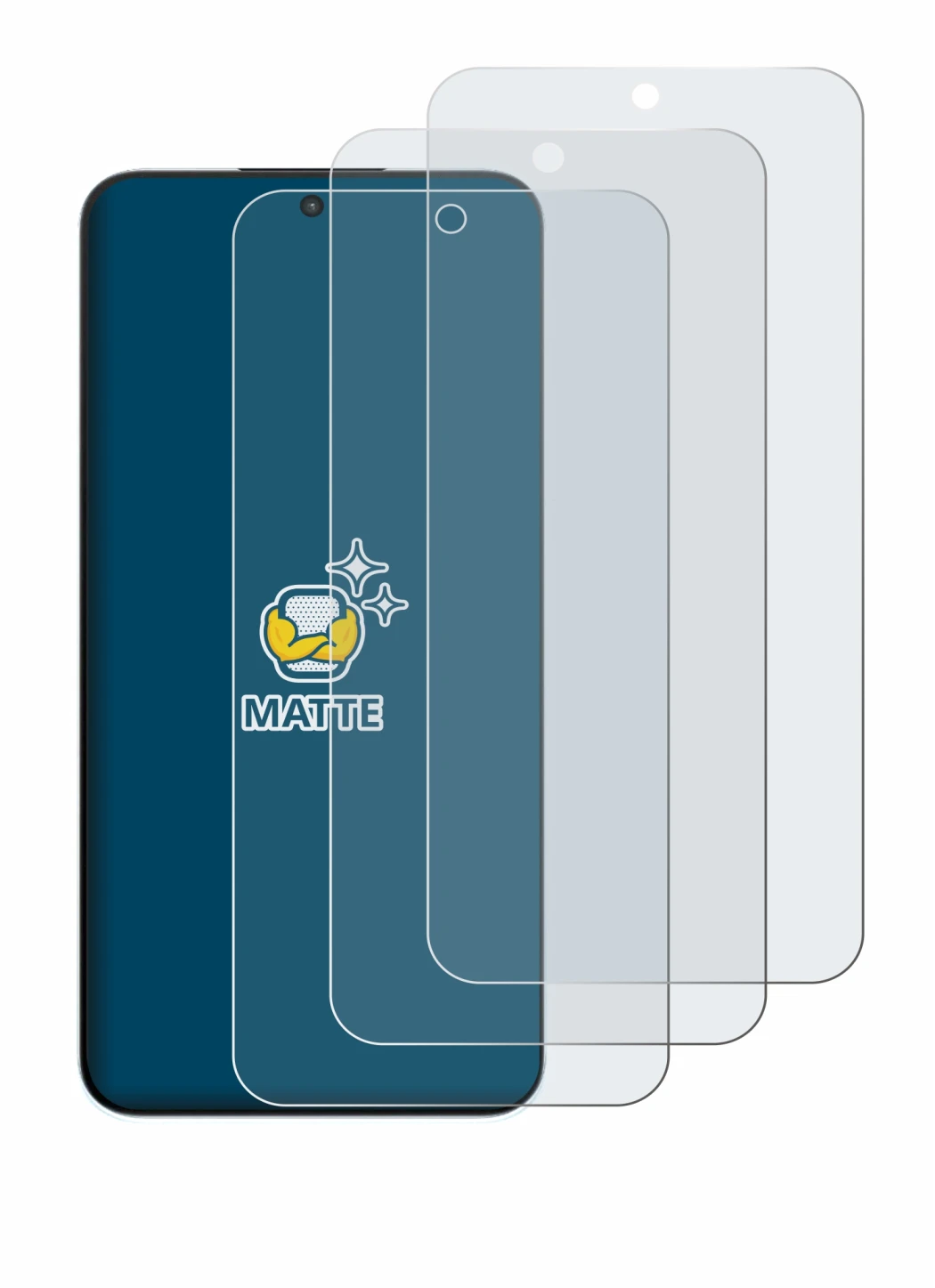 Image of the device Oppo A6s Pro with a wide variety of screen protectors.