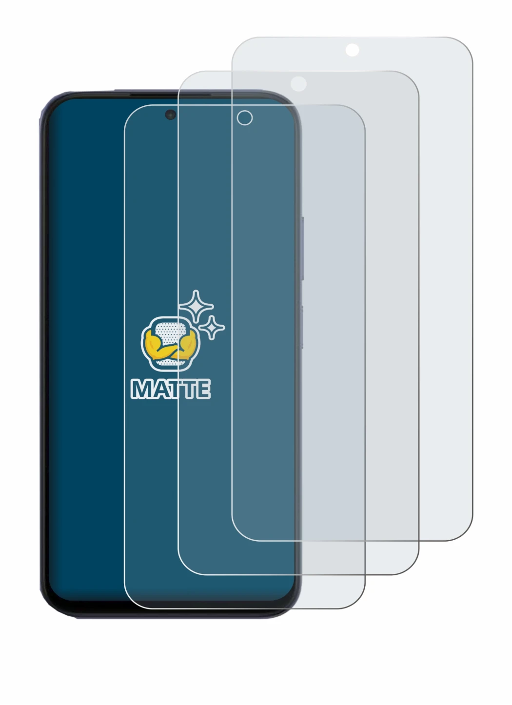 Image of the device Oppo A6x 4G with a wide variety of screen protectors.