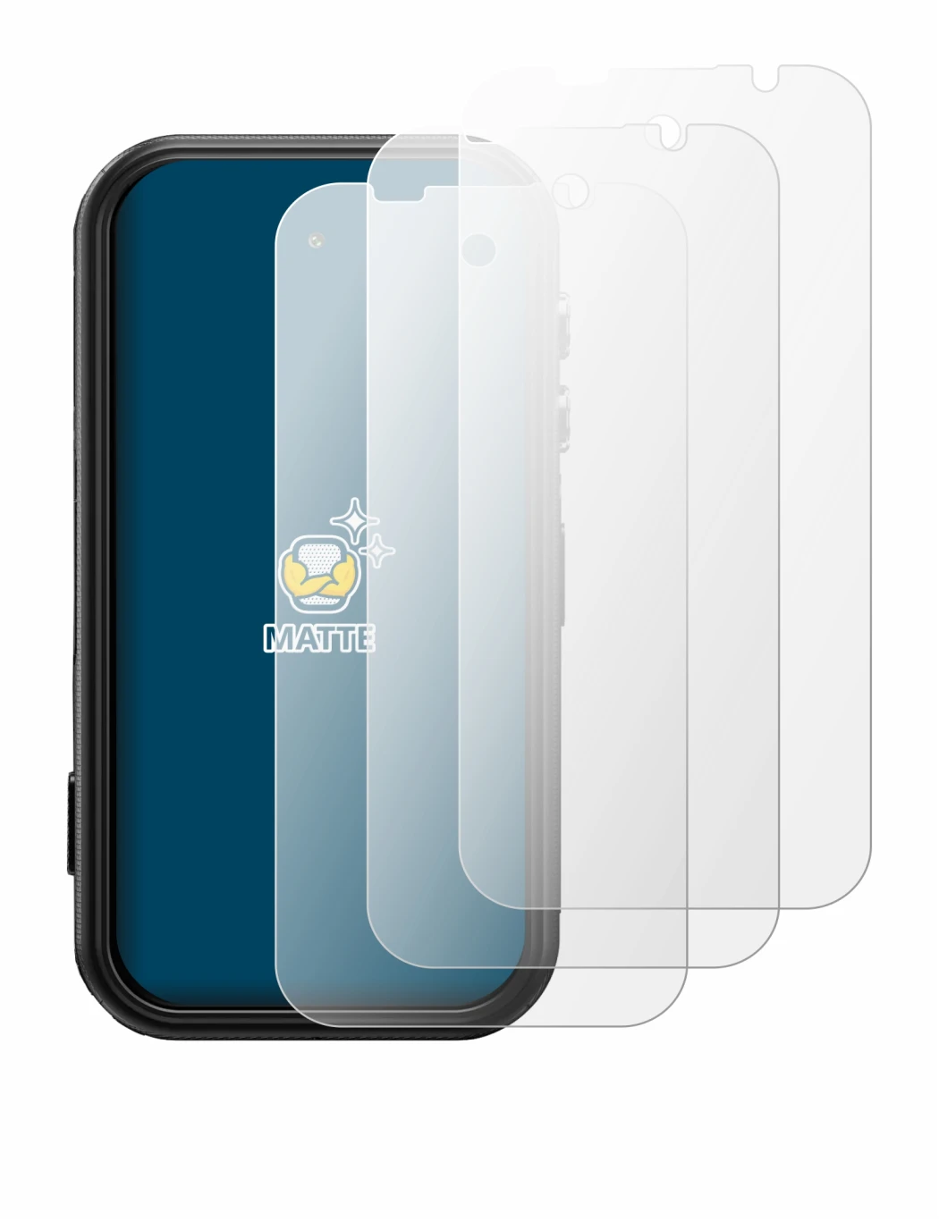 Image of the device Fossibot F116 Pro 5G with a wide variety of screen protectors.
