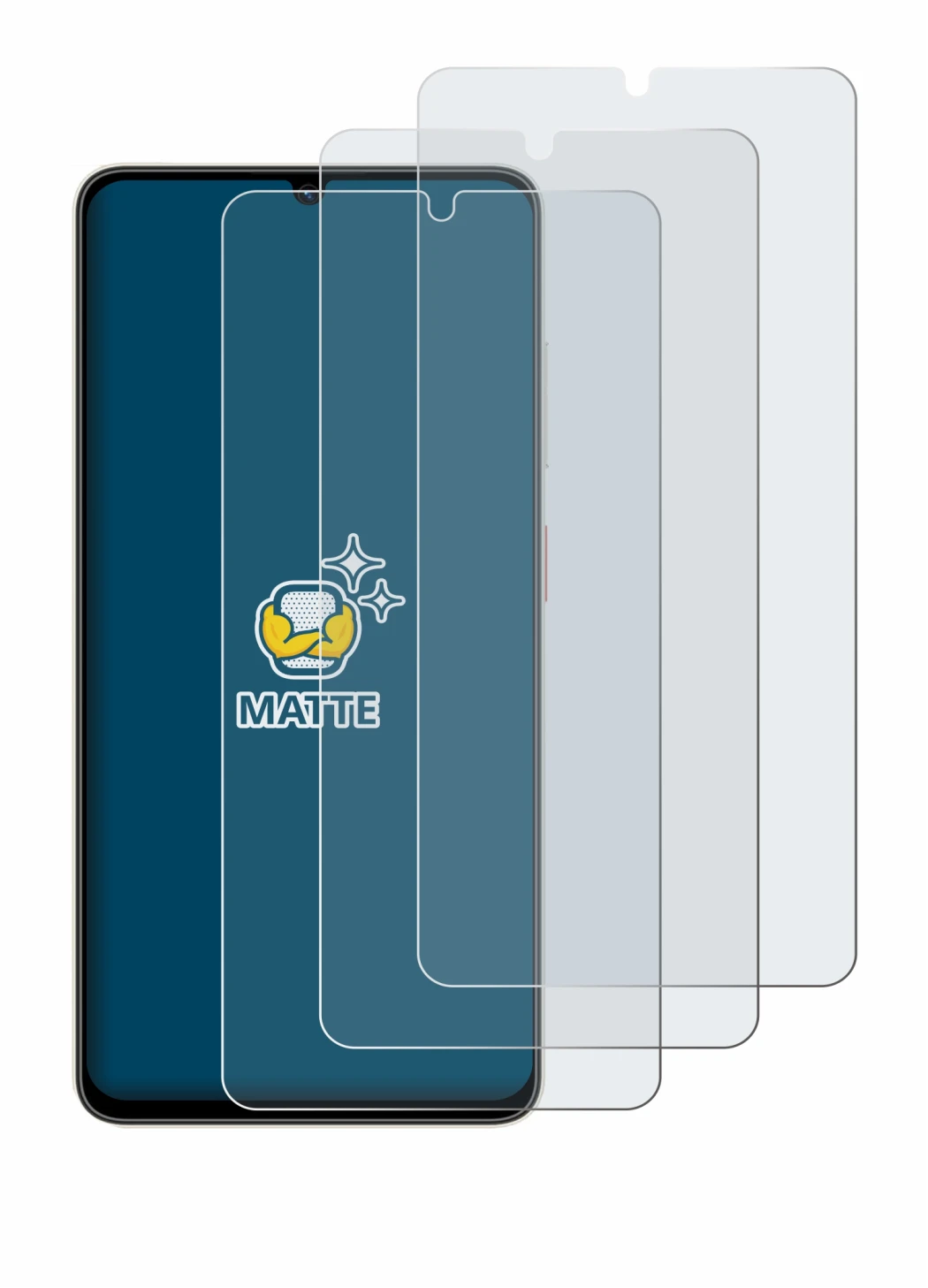 Image of the device ZTE Blade A56 with a wide variety of screen protectors.