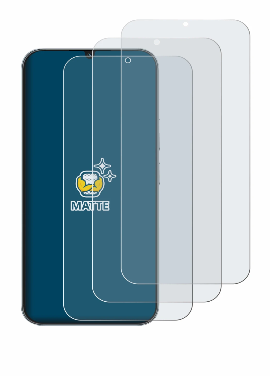 Image of the device realme Narzo 100 Lite 5G with a wide variety of screen protectors.