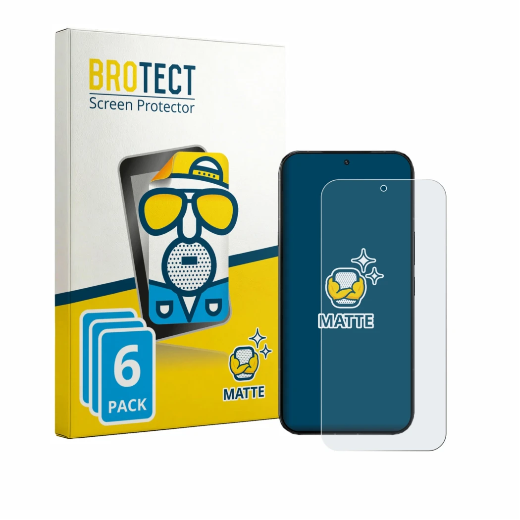 Front side of a product packaging with the brand logo BROTECT. Next to it is the device Infinix Note 60 Ultra shown with the c