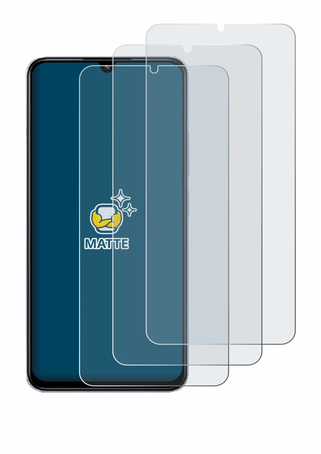 Image of the device Xiaomi Redmi A4 with a wide variety of screen protectors.