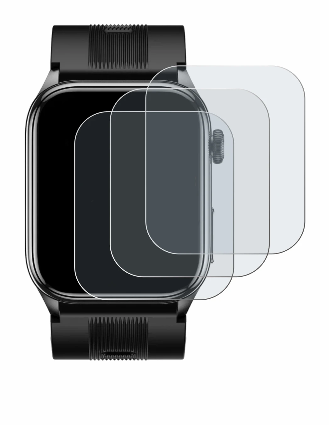 Image of the device Knauermann Pro 4 AIR (rectangular) with a wide variety of screen protectors.