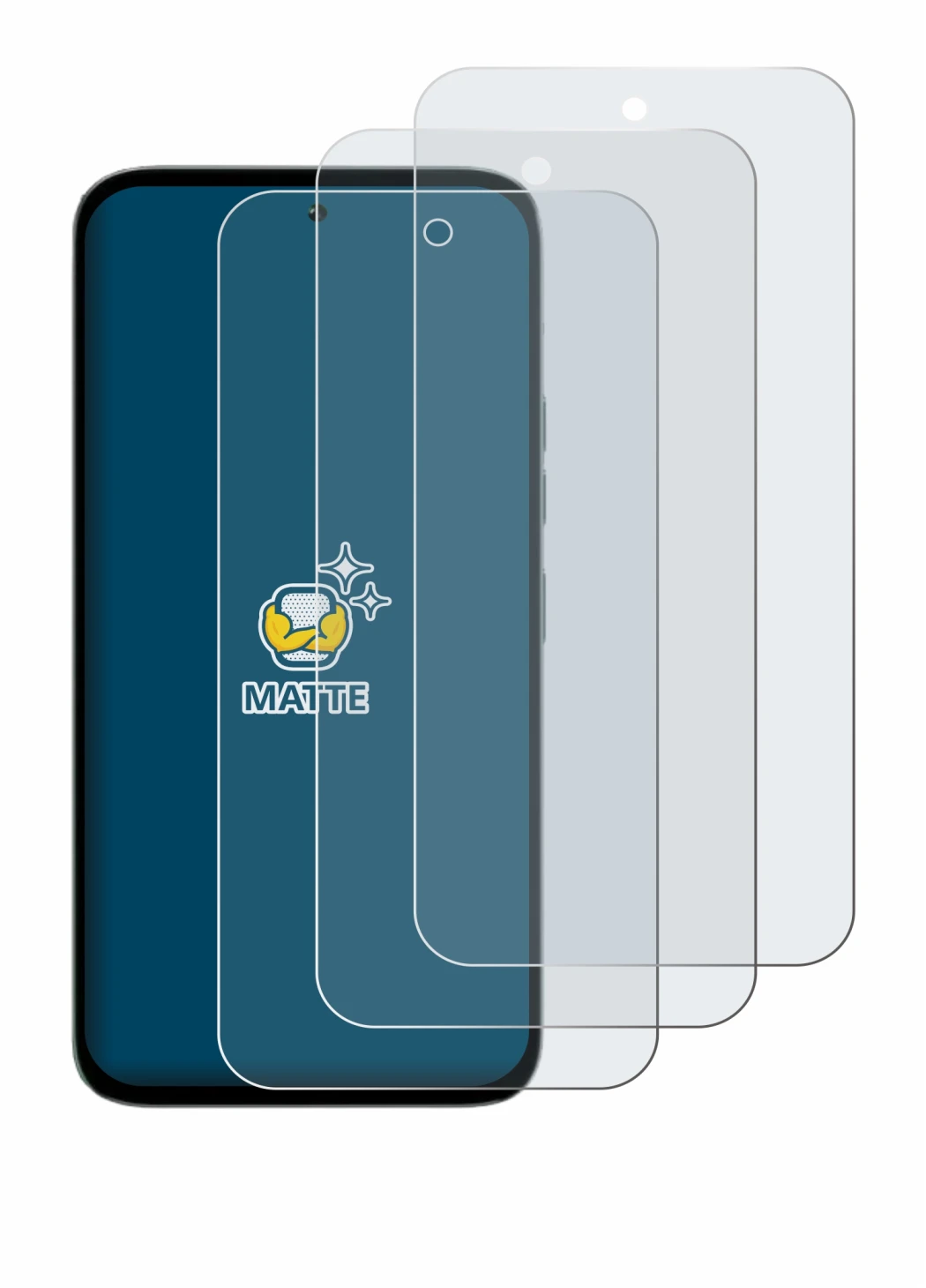 Image of the device Tecno Pop X 5G with a wide variety of screen protectors.