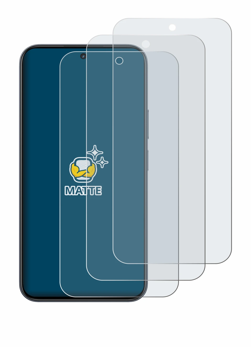Image of the device realme 16T 5G with a wide variety of screen protectors.