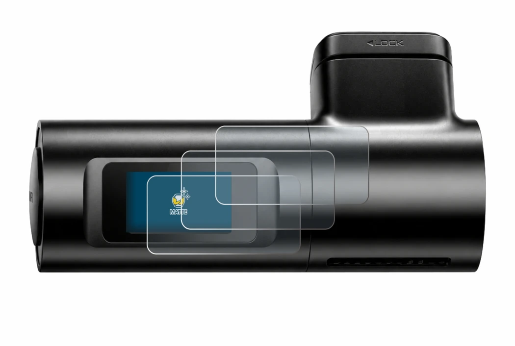 Image of the device Azdome M330 with a wide variety of screen protectors.
