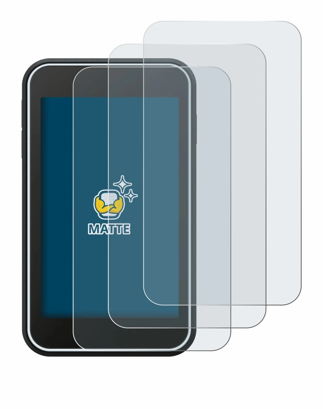 Image of the device Shot Scope H50 with a wide variety of screen protectors.