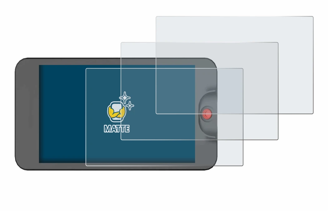 Image of the device Osee T5 Plus with a wide variety of screen protectors.