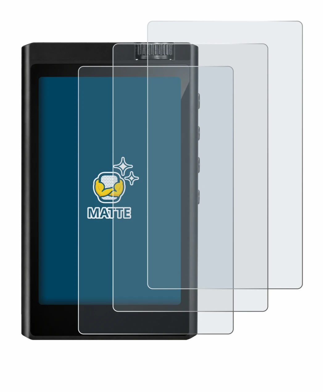 Image of the device Surfans F35 with a wide variety of screen protectors.