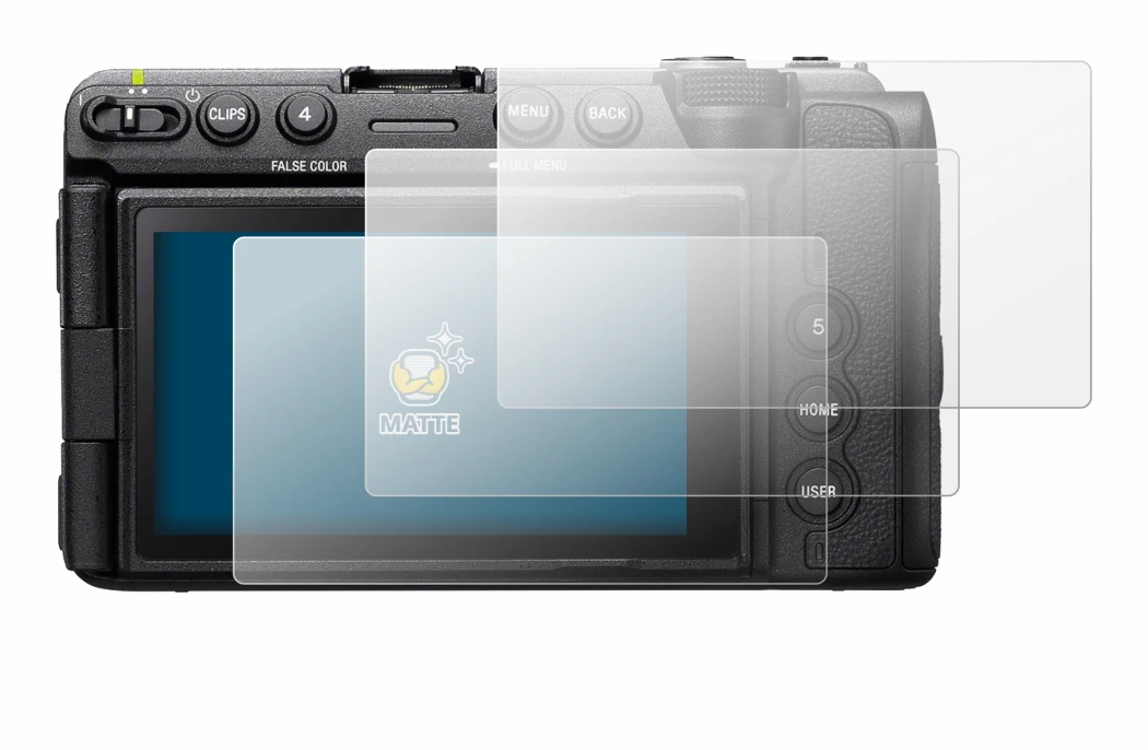 Image of the device Sony Cinema Line FX5 with a wide variety of screen protectors.