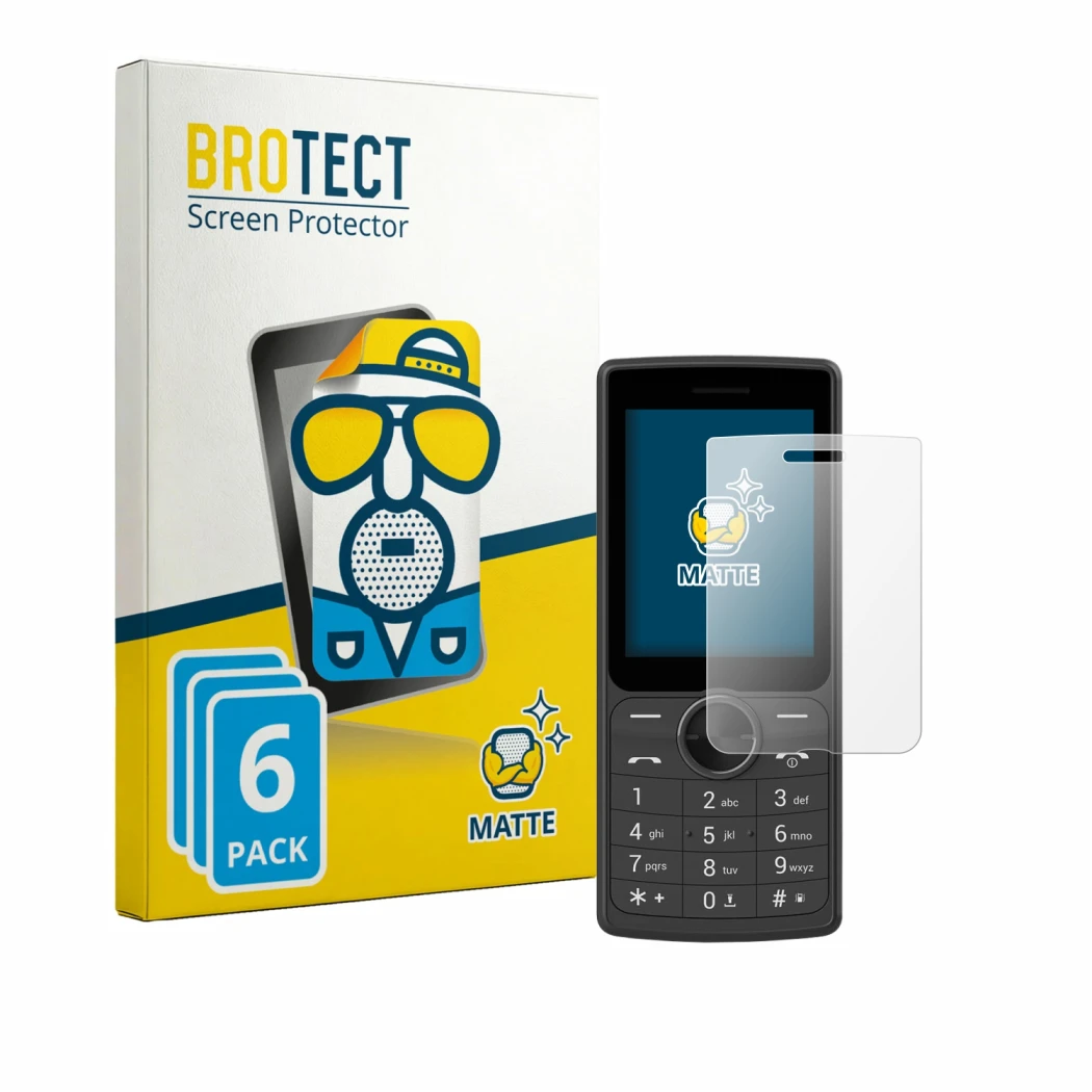 Front side of a product packaging with the brand logo BROTECT. Next to it is the device SPC Wild Cool shown with the correspon