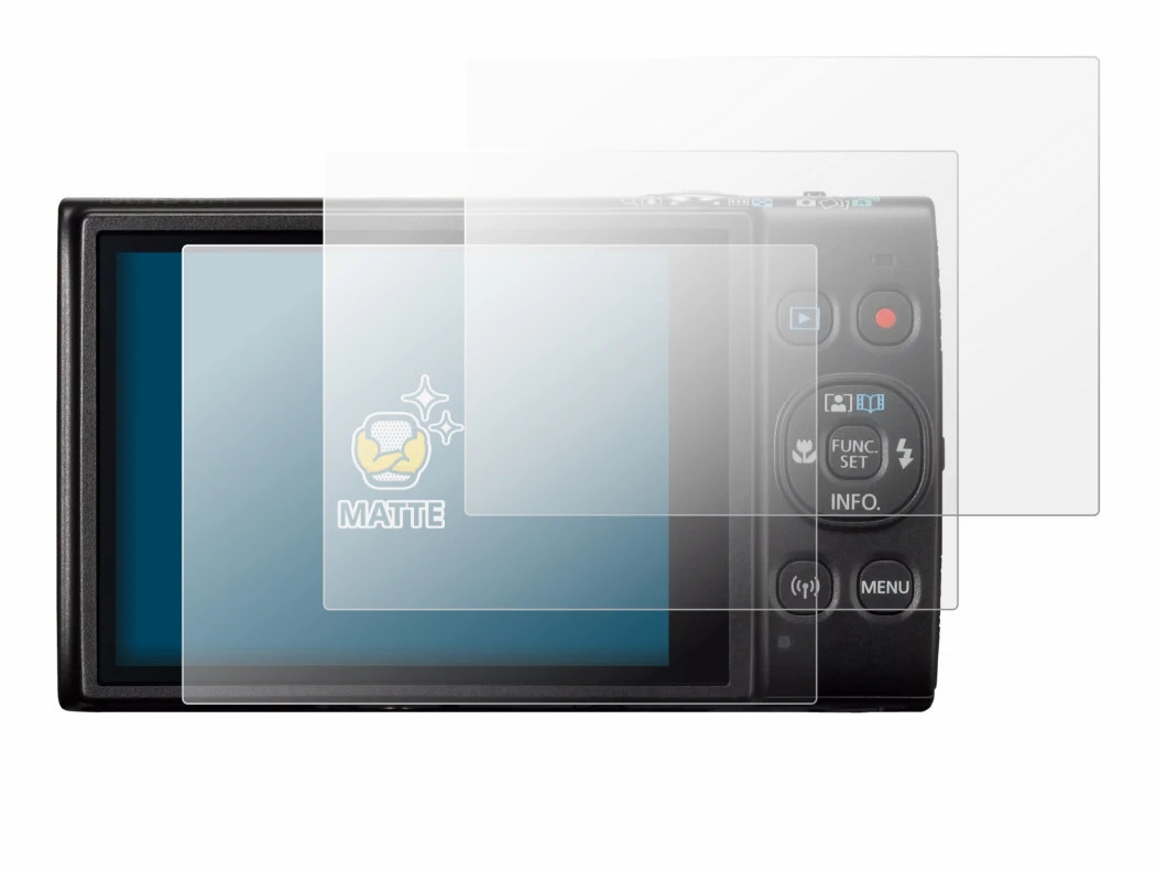 Image of the device Canon IXUS 285 HS A with a wide variety of screen protectors.