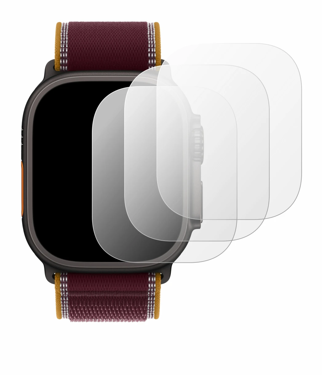 Image of the device Apple Watch Ultra 4 (49 mm) with a wide variety of screen protectors.