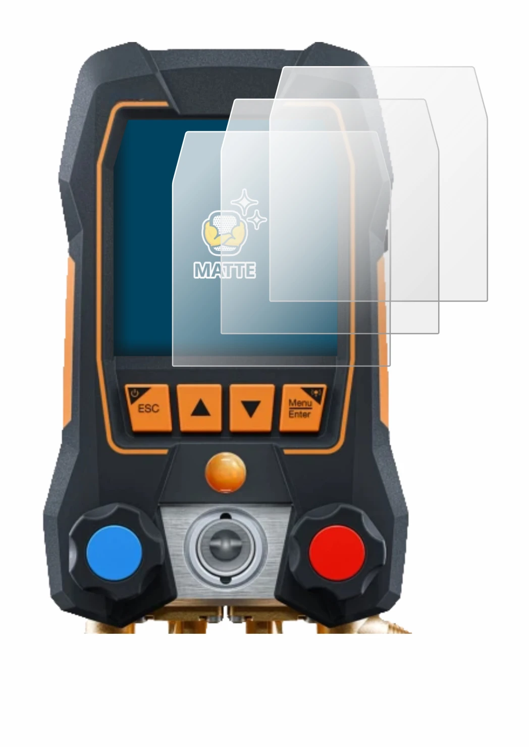 Image of the device Testo 558s with a wide variety of screen protectors.