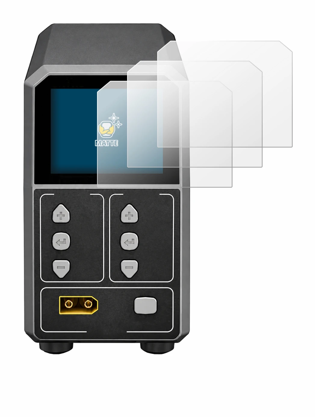 Image of the device SkyRc eFuel PSU2000 with a wide variety of screen protectors.