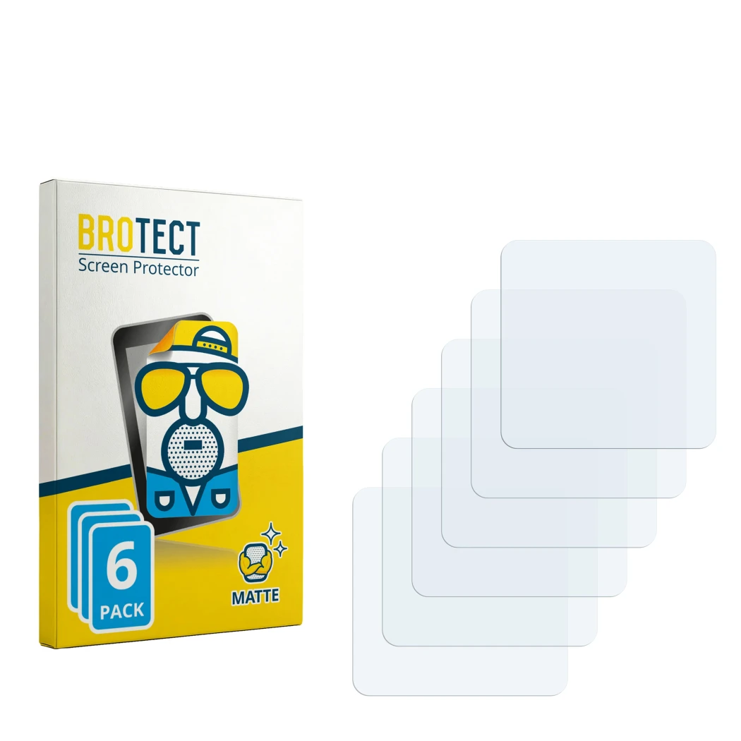 Front side of a product packaging with the brand logo BROTECT. Next to it is the corresponding screen protector.