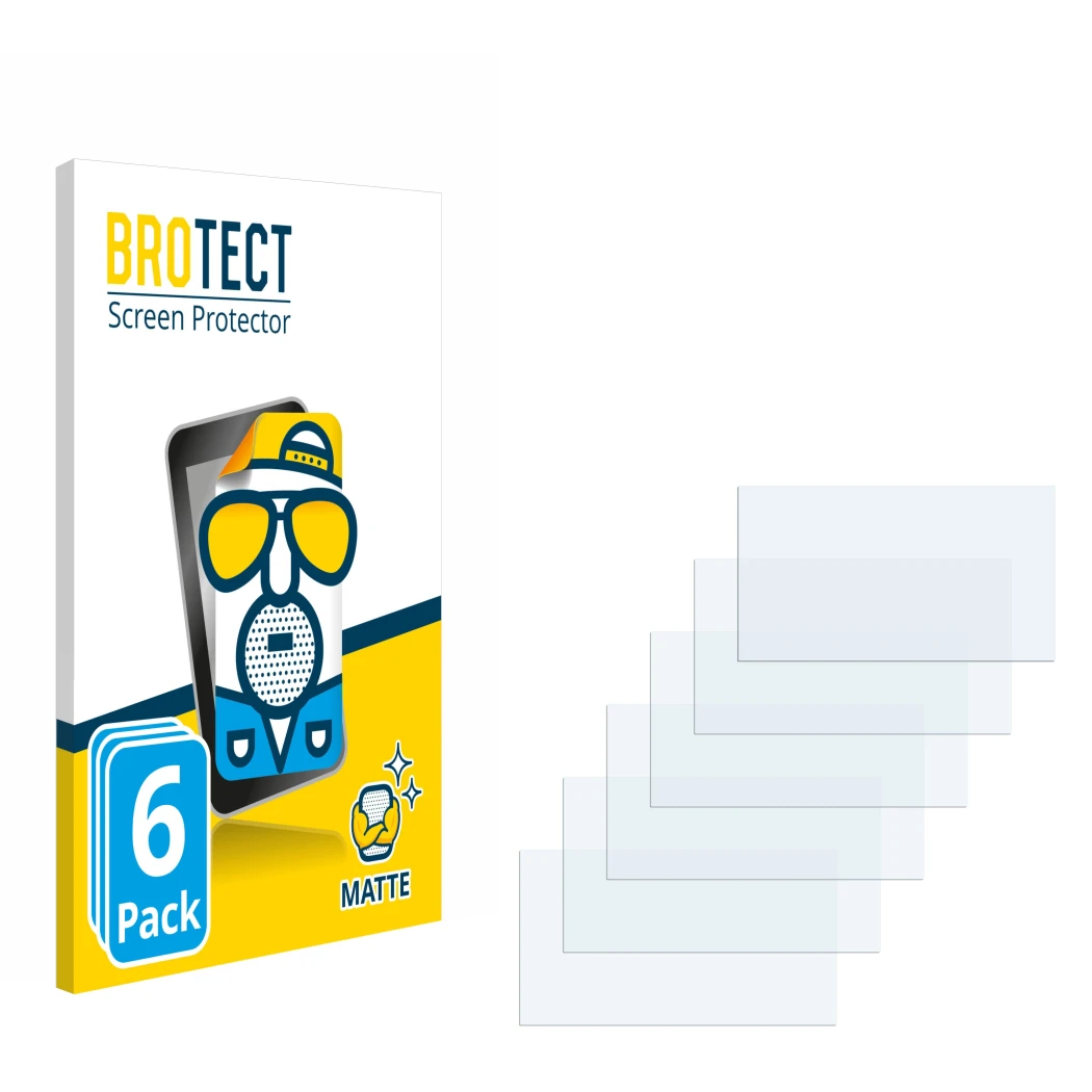 Front side of a product packaging with the brand logo BROTECT. Next to it is the corresponding screen protector.