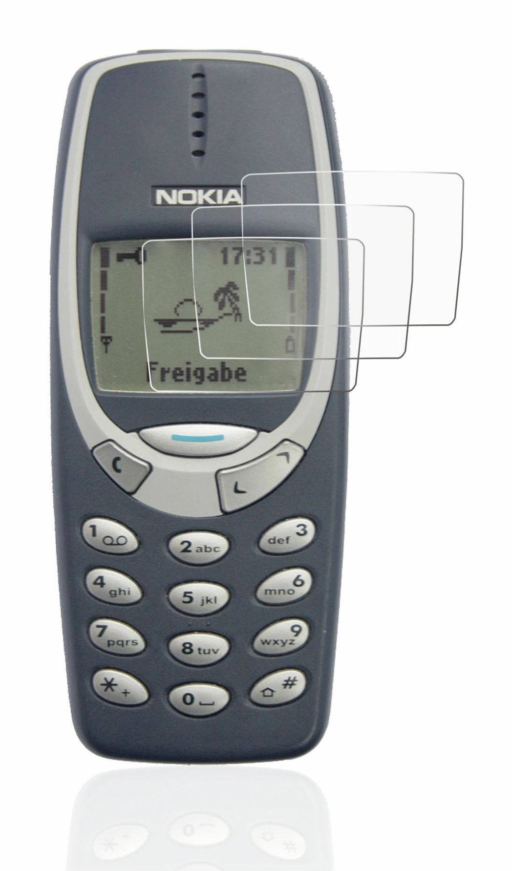 Image of the device Nokia 3310 2011 with a wide variety of screen protectors.