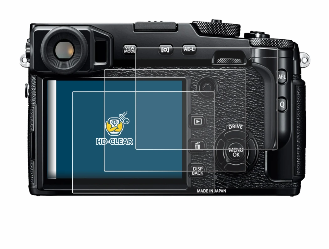Image of the device Fujifilm X-Pro2 with a wide variety of screen protectors.