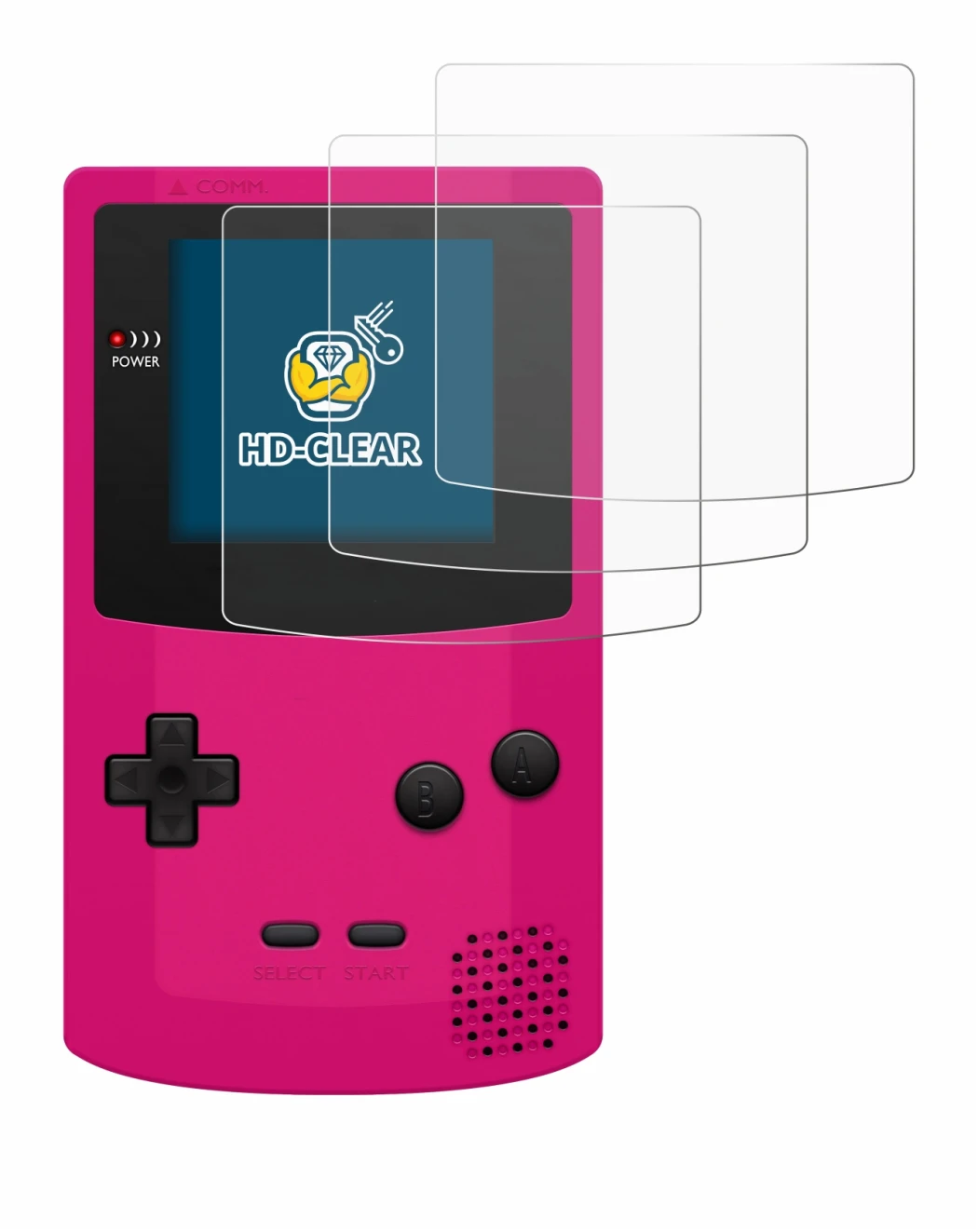 Image of the device Nintendo Gameboy Color with a wide variety of screen protectors.