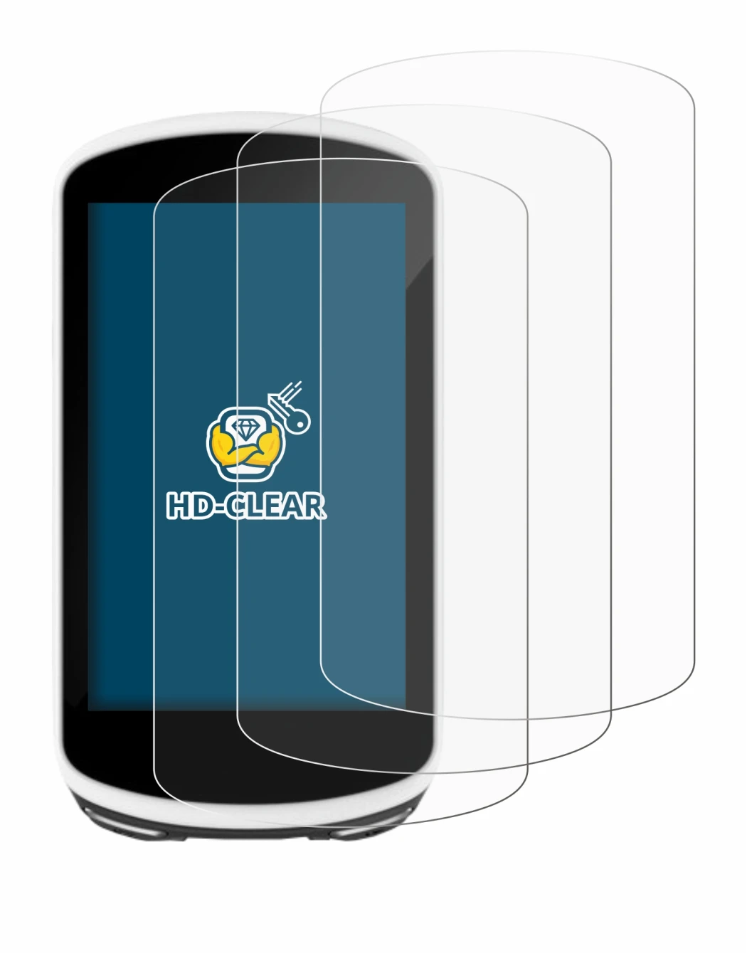 Image of the device Garmin Edge 1030 with a wide variety of screen protectors.