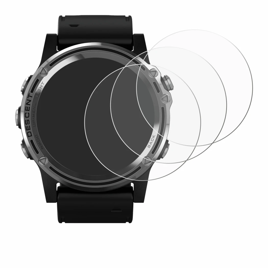Image of the device Garmin Descent Mk1 with a wide variety of screen protectors.