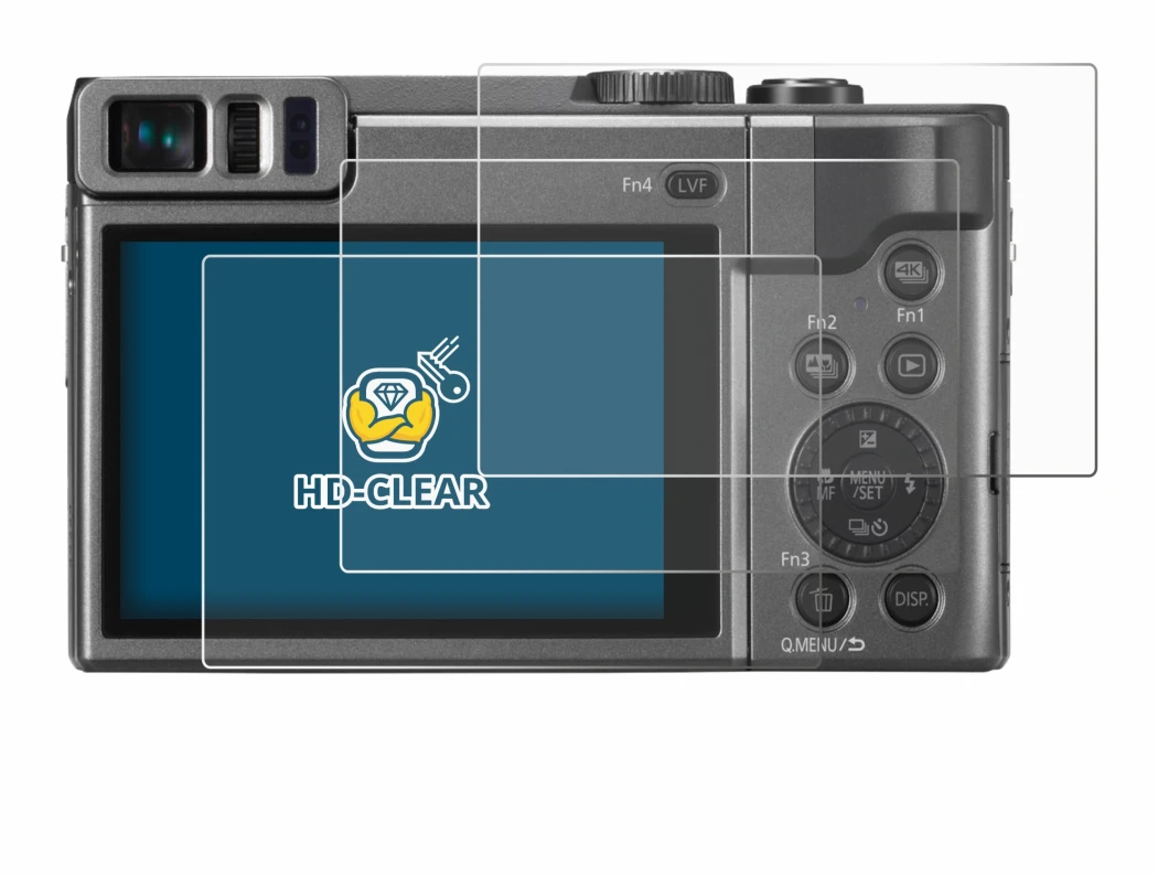 Image of the device Panasonic Lumix DC-TZ90 with a wide variety of screen protectors.