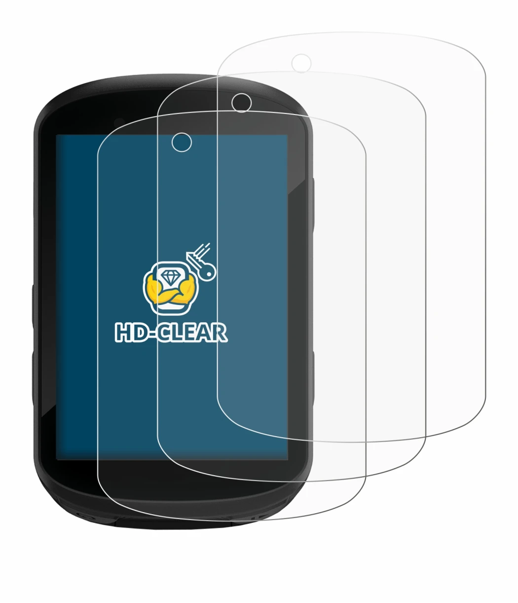 Image of the device Garmin Edge 830 with a wide variety of screen protectors.