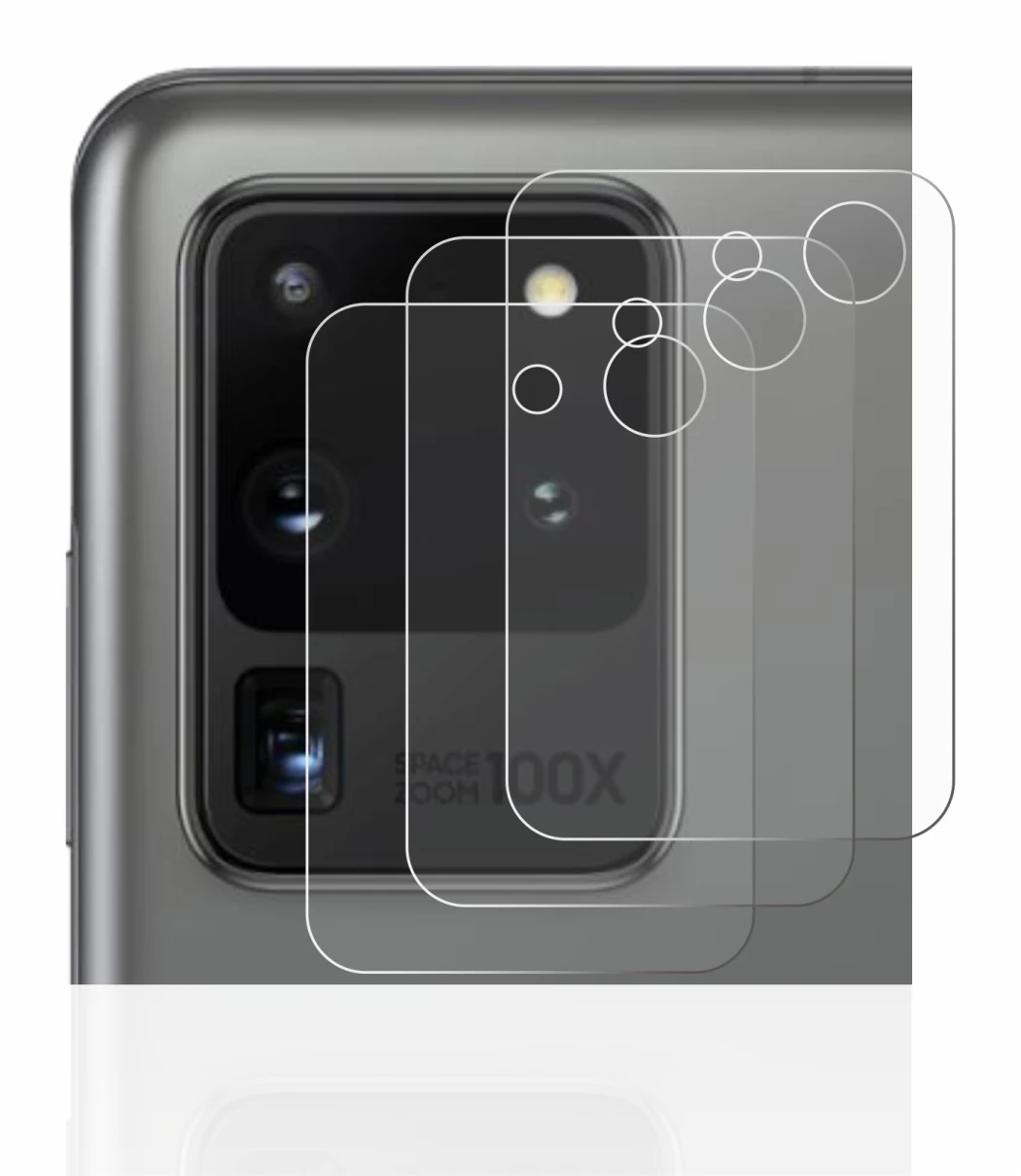 Image of the device Samsung Galaxy S20 Ultra (ONLY Camera Lens) with a wide variety of screen protectors.
