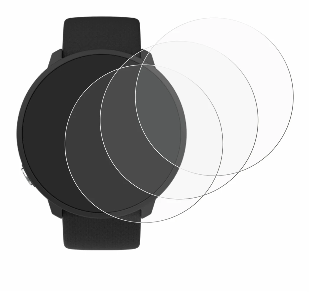 Image of the device Polar Unite with a wide variety of screen protectors.