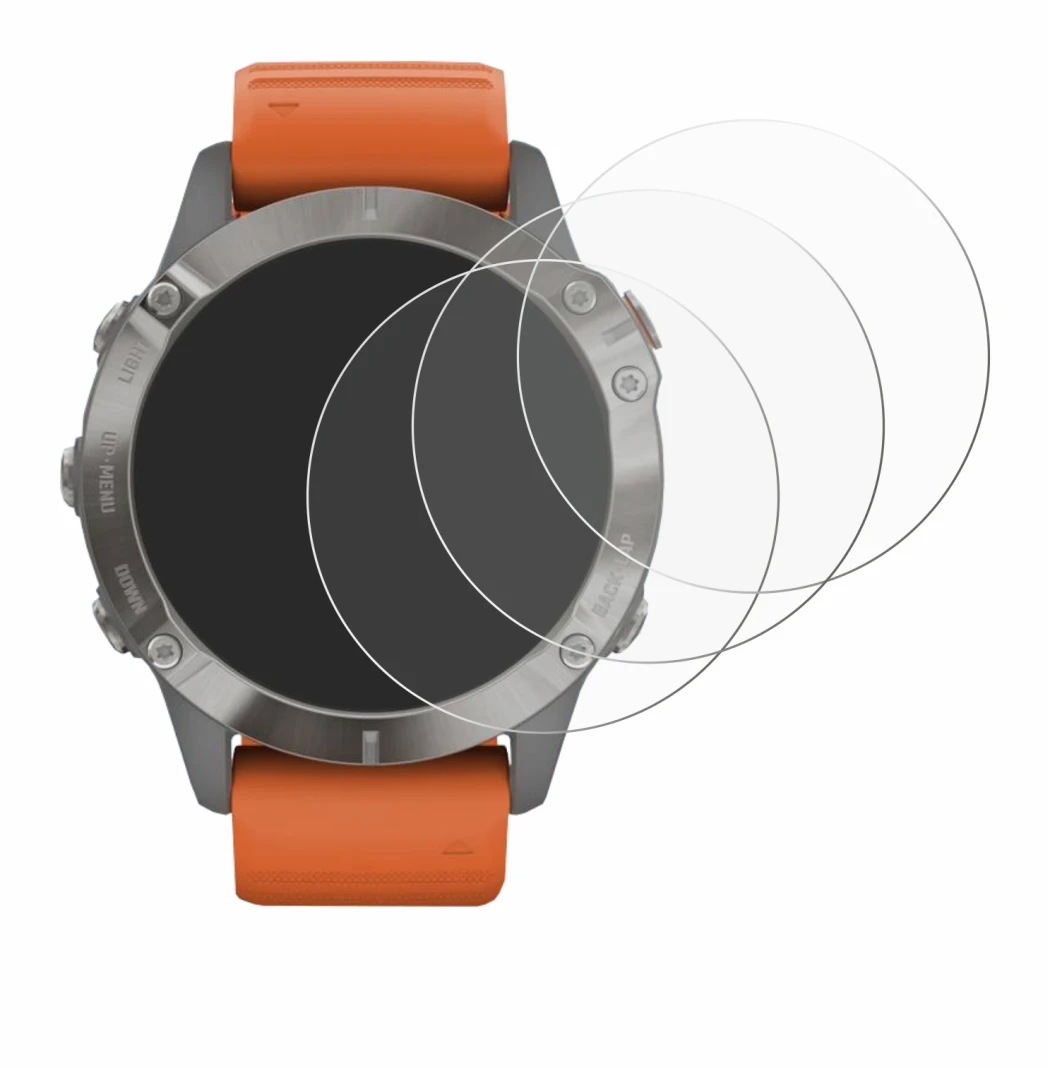 Image of the device Garmin Fenix 6 Pro Solar with a wide variety of screen protectors.