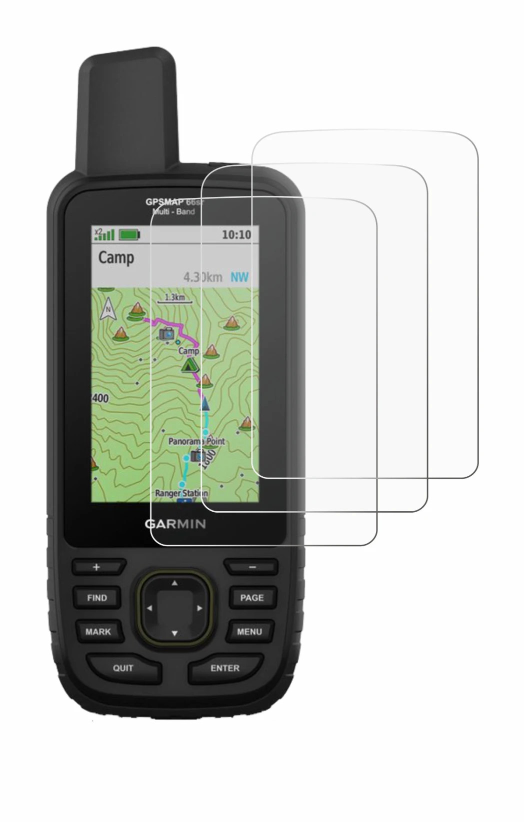 Image of the device Garmin GPSMAP 66sr with a wide variety of screen protectors.