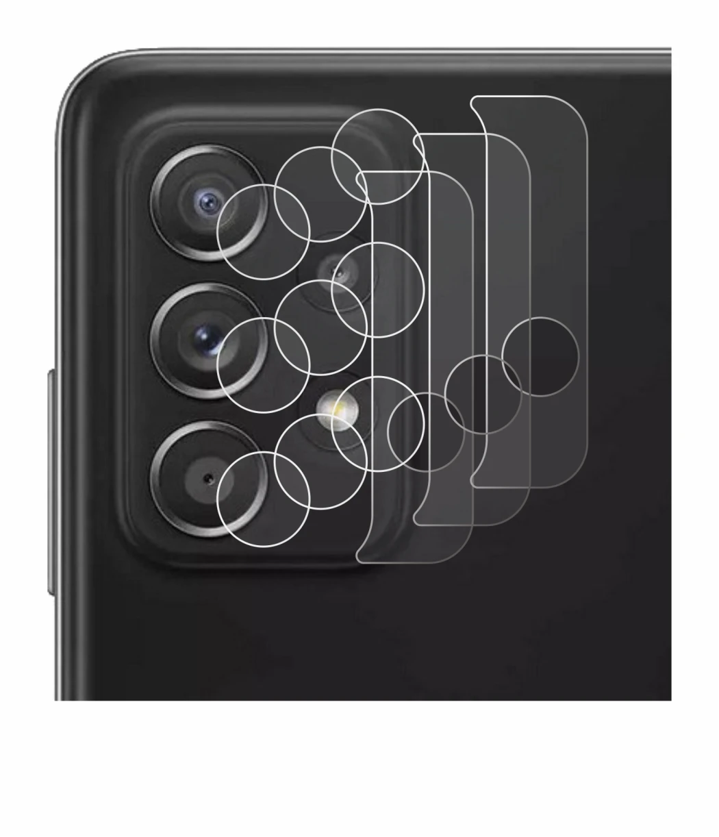 Image of the device Samsung Galaxy A52 5G (ONLY Camera Lens) with a wide variety of screen protectors.