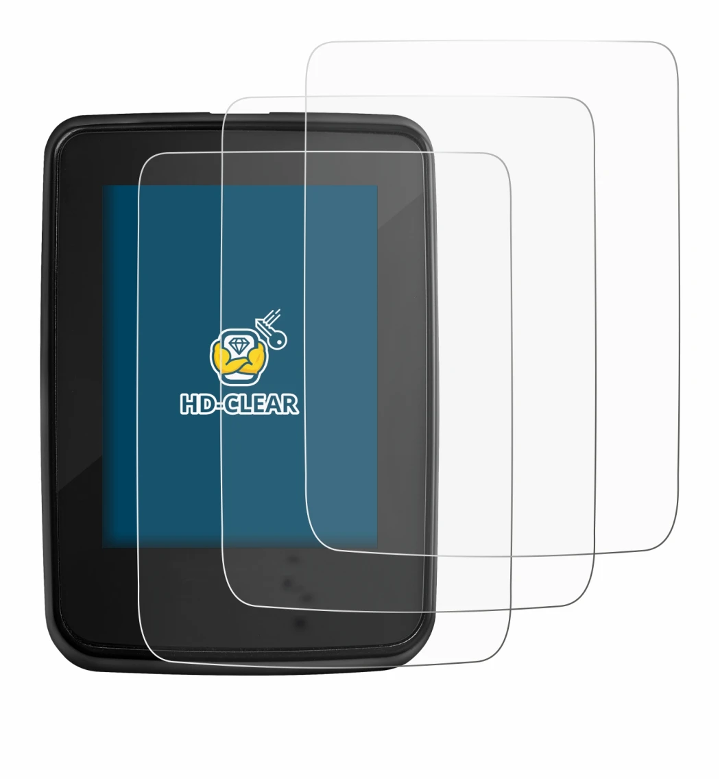 Image of the device Giant RideDash Evo with a wide variety of screen protectors.