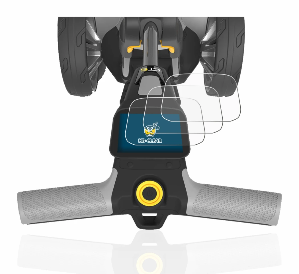 Image of the device PowaKaddy CT6 with a wide variety of screen protectors.