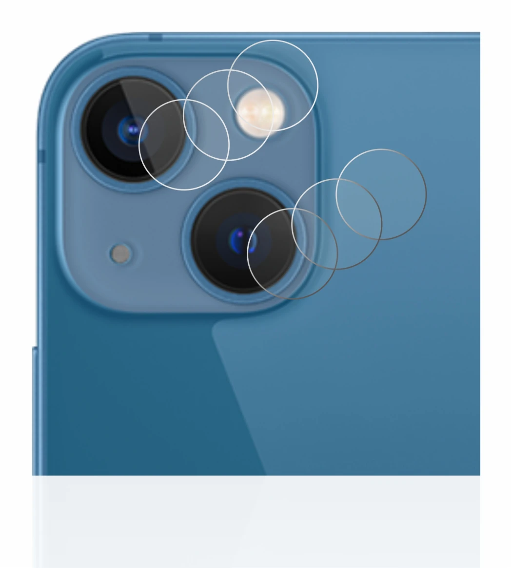 Image of the device Apple iPhone 13 mini (ONLY Camera Lens) with a wide variety of screen protectors.