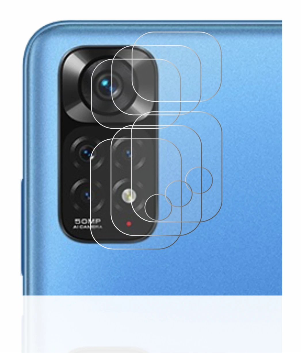 Image of the device Xiaomi Redmi Note 11 (ONLY Camera Lens) with a wide variety of screen protectors.
