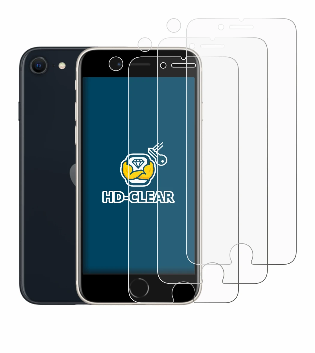 Image of the device Apple iPhone SE 3 2022 (Front+Camera) with a wide variety of screen protectors.