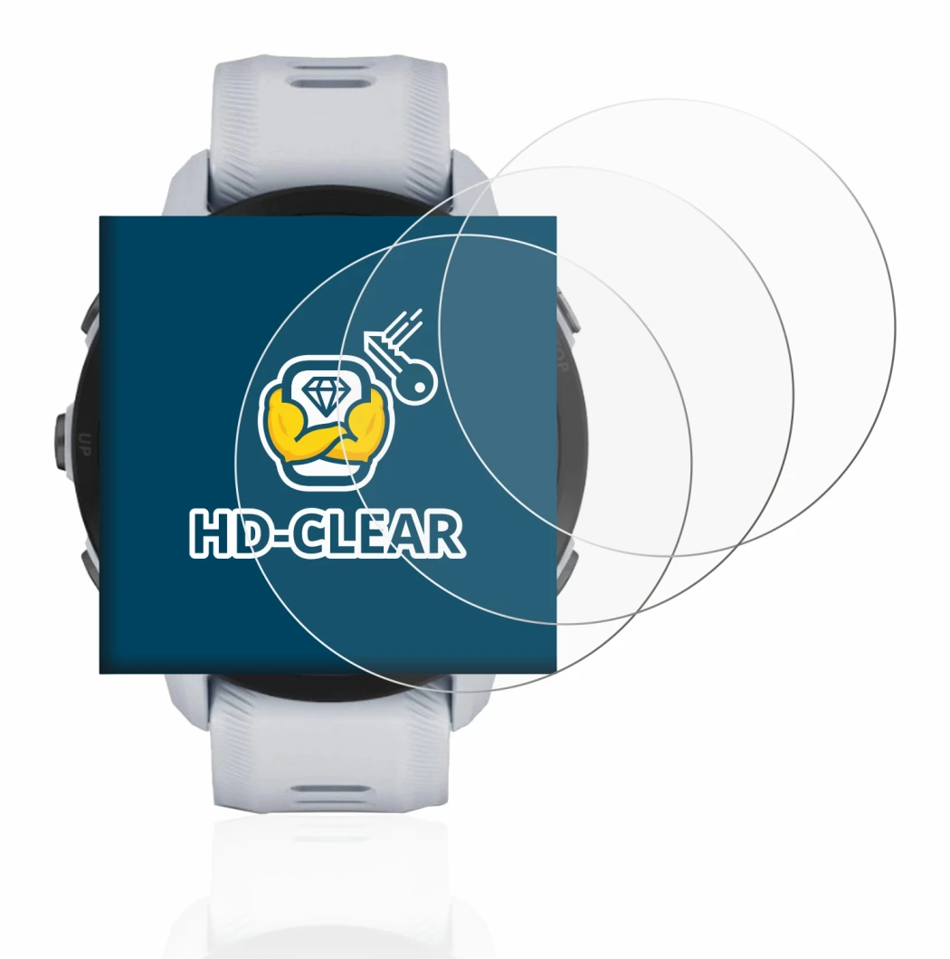 Image of the device Garmin Forerunner 955 Solar with a wide variety of screen protectors.