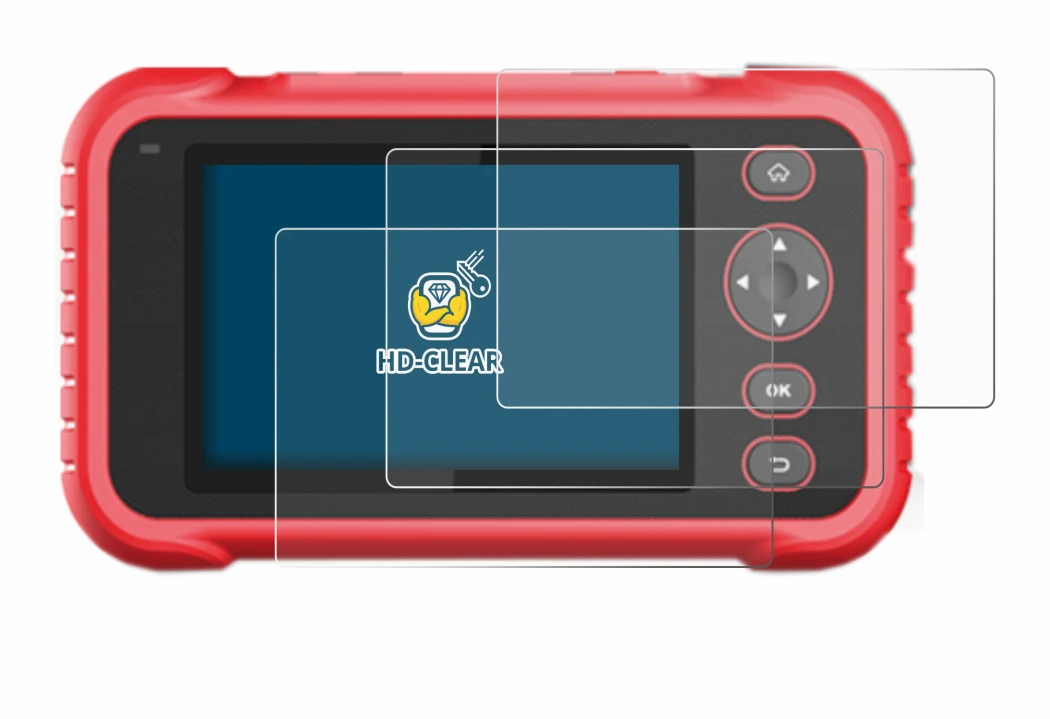 Image of the device Launch CRP 123 / 129 EVO with a wide variety of screen protectors.