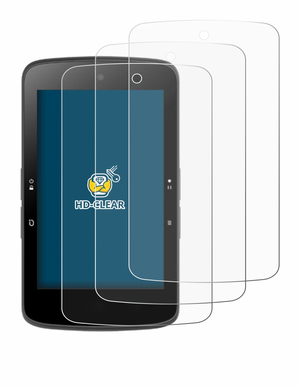 Image of the device Bryton Rider S800 with a wide variety of screen protectors.