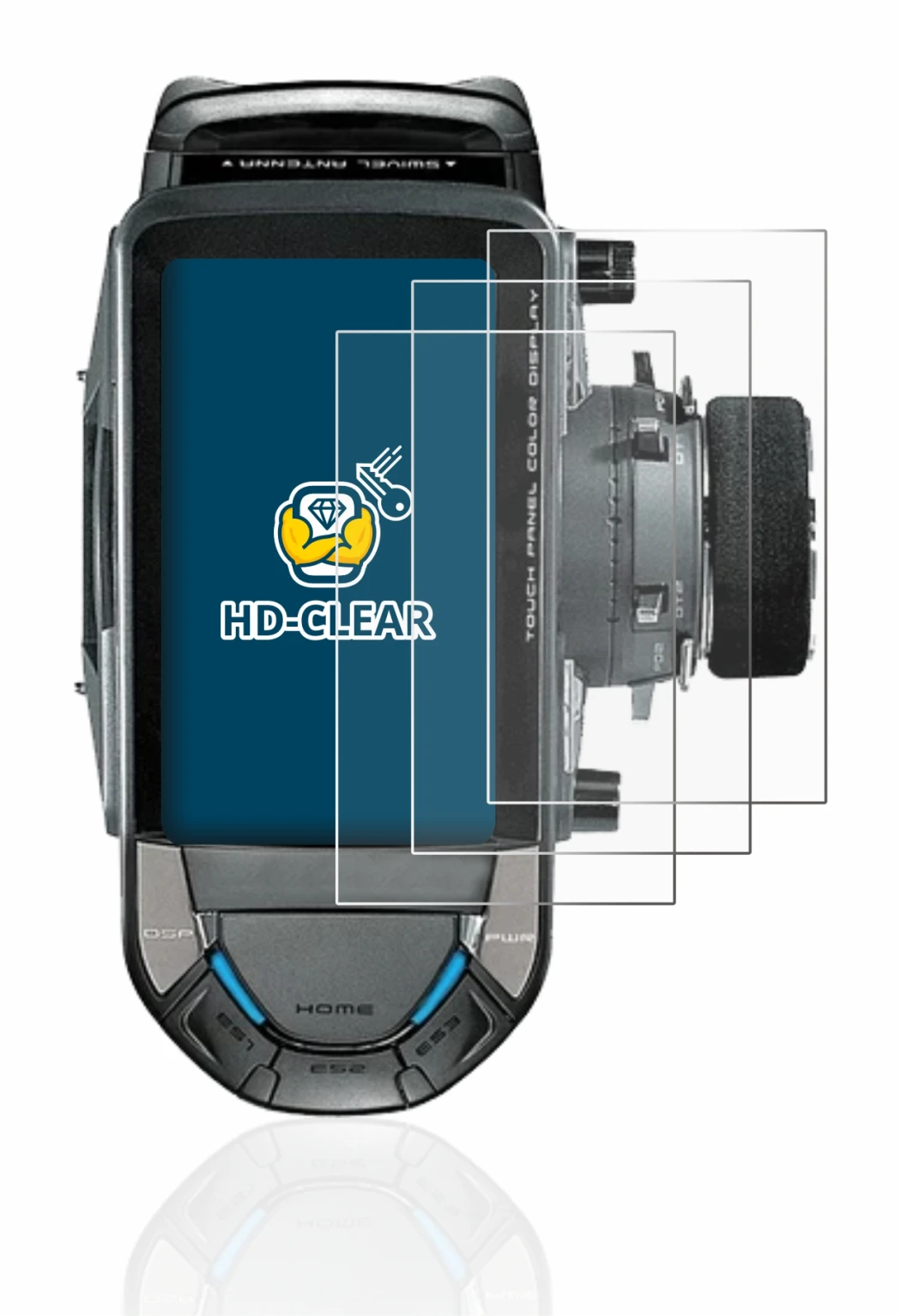 Image of the device Futaba 10PX with a wide variety of screen protectors.