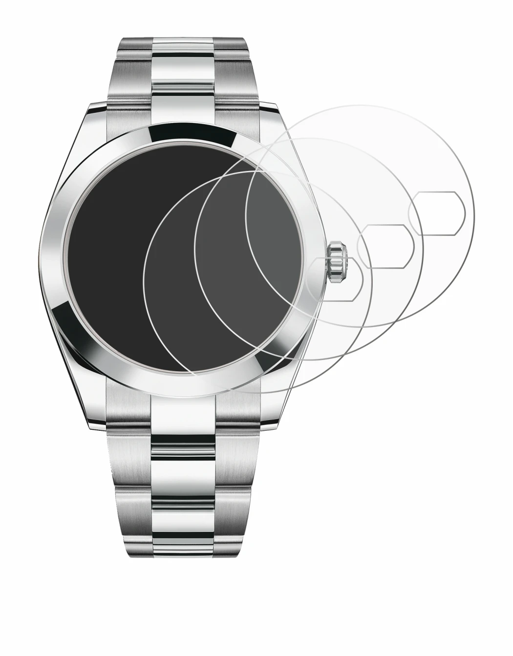 Image of the device Rolex Datejust 41 with a wide variety of screen protectors.